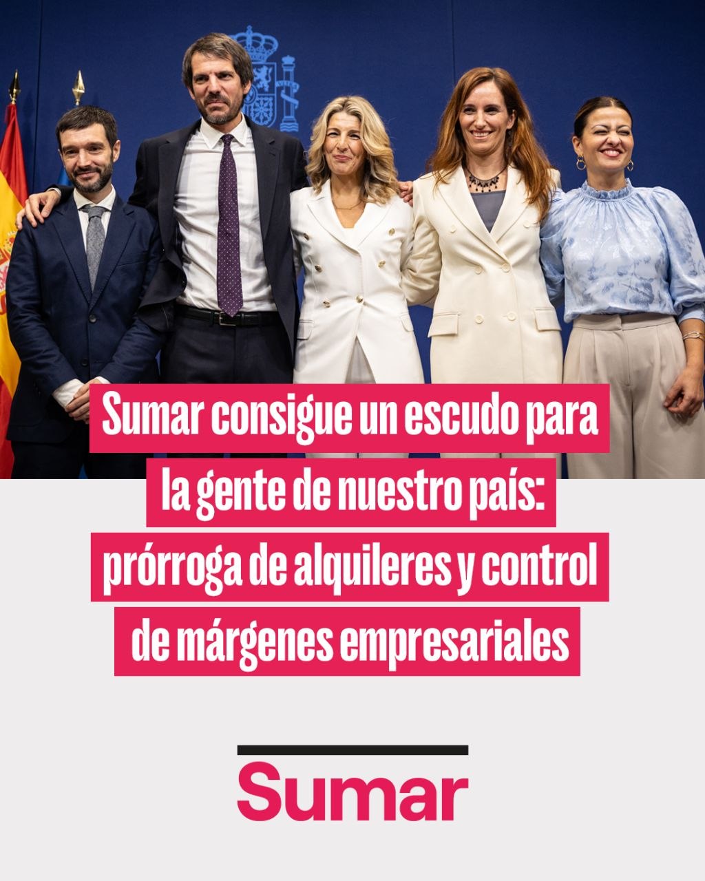 Sumar consigue ampliar el escudo social y prorrogar los contratos de alquiler